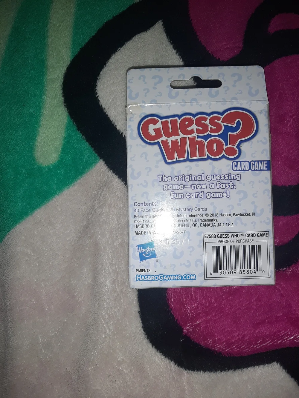 Hasbro Guess Who? Card Game - White, Red, Blue